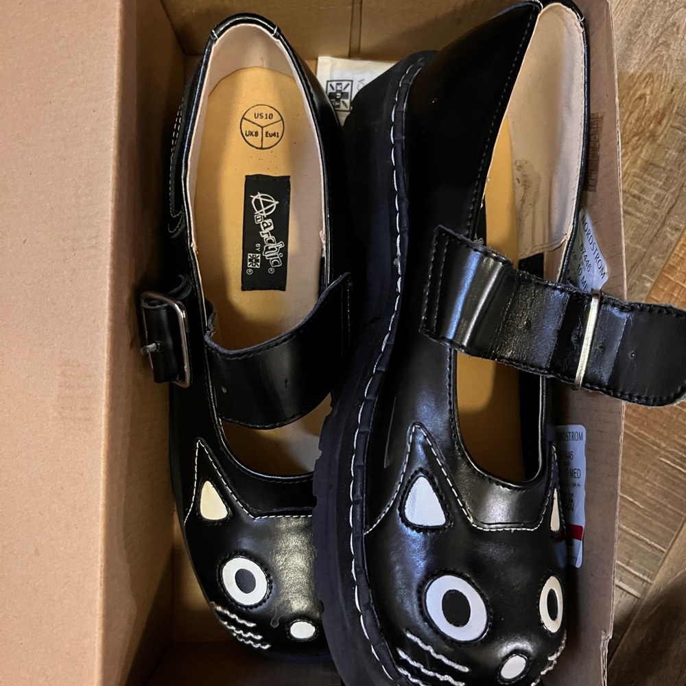 Anarchic by TUK Black Cat Mary Jane Shoes